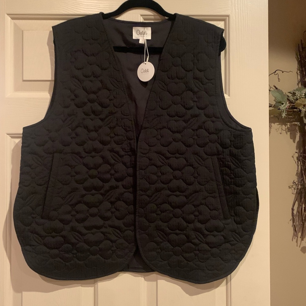 ODDY Black Quilted Women's Vest